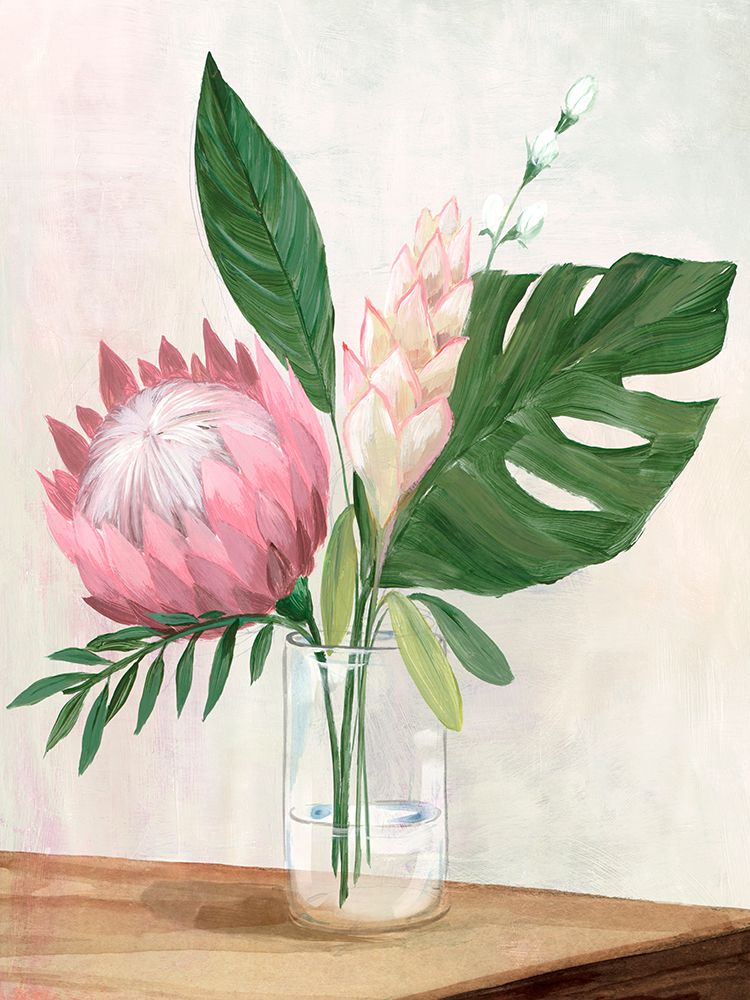Tropical Vase I art print by Aria K for $57.95 CAD