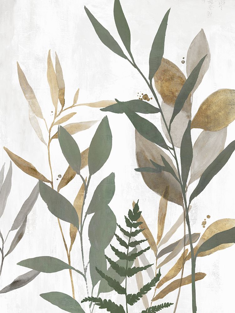 Botanical Blue Leaves I art print by Aria K for $57.95 CAD