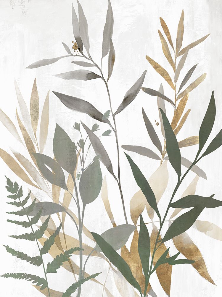 Botanical Blue Leaves II art print by Aria K for $57.95 CAD