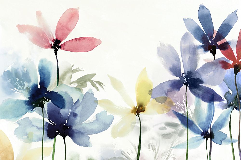 Soft Blossoms in Gentle Watercolors art print by Aria K for $57.95 CAD