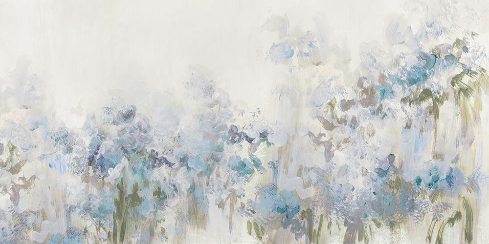 Foggy Blue Garden in Soft Strokes art print by Aria K for $57.95 CAD