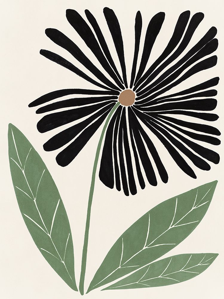 Bold Black Petal Bloom II art print by Aria K for $57.95 CAD