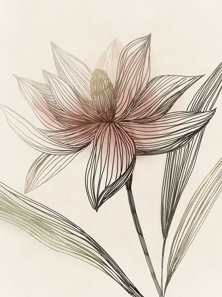 Delicate Lines of Natures Grace I art print by Aria K for $57.95 CAD