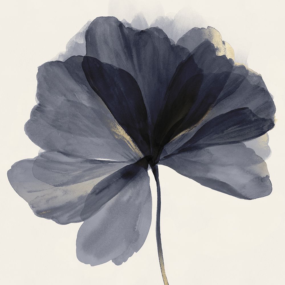 Petals of Midnight Serenity I art print by Aria K for $57.95 CAD