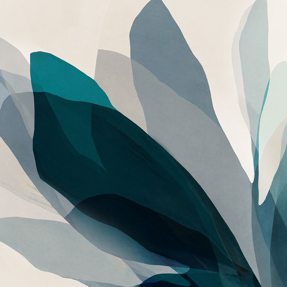 Flowing Petals in Blue Hues I art print by Aria K for $57.95 CAD