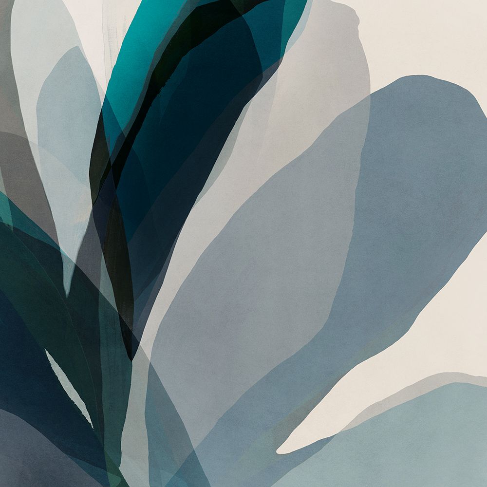 Flowing Petals in Blue Hues II art print by Aria K for $57.95 CAD