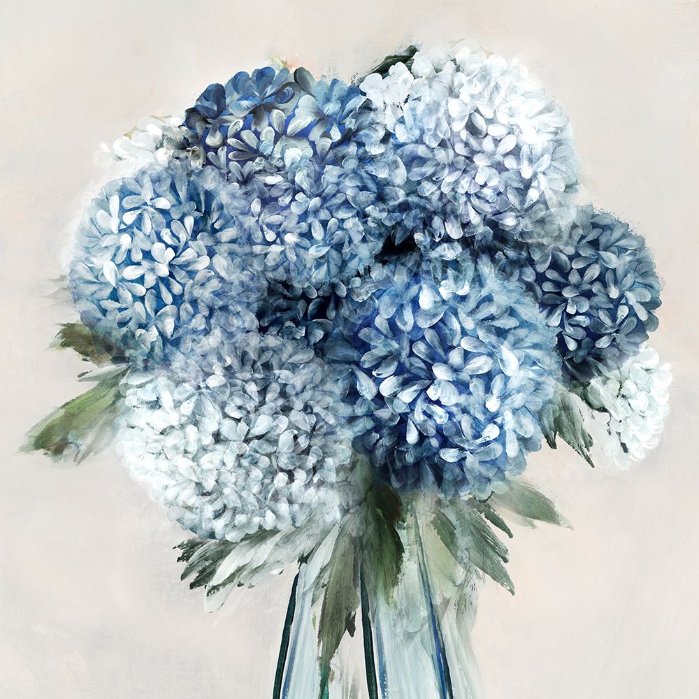 Blue Hydrangeas in Bloom art print by Aria K for $57.95 CAD