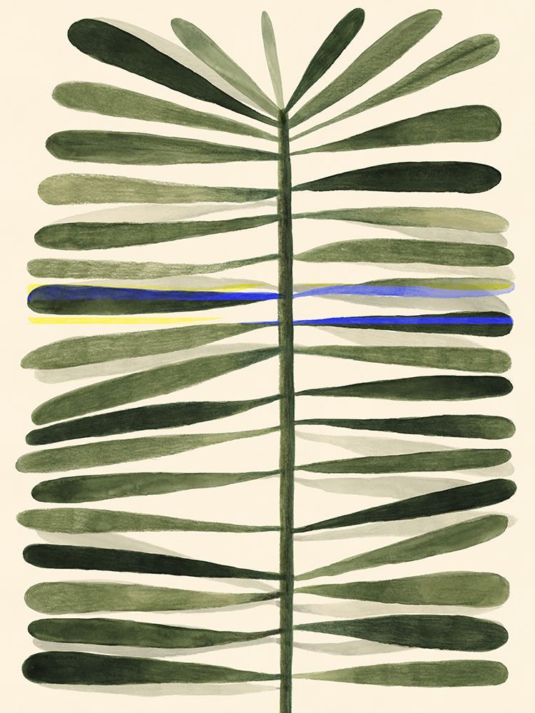 Green Leaves on Pale Canvas II art print by Aria K for $57.95 CAD
