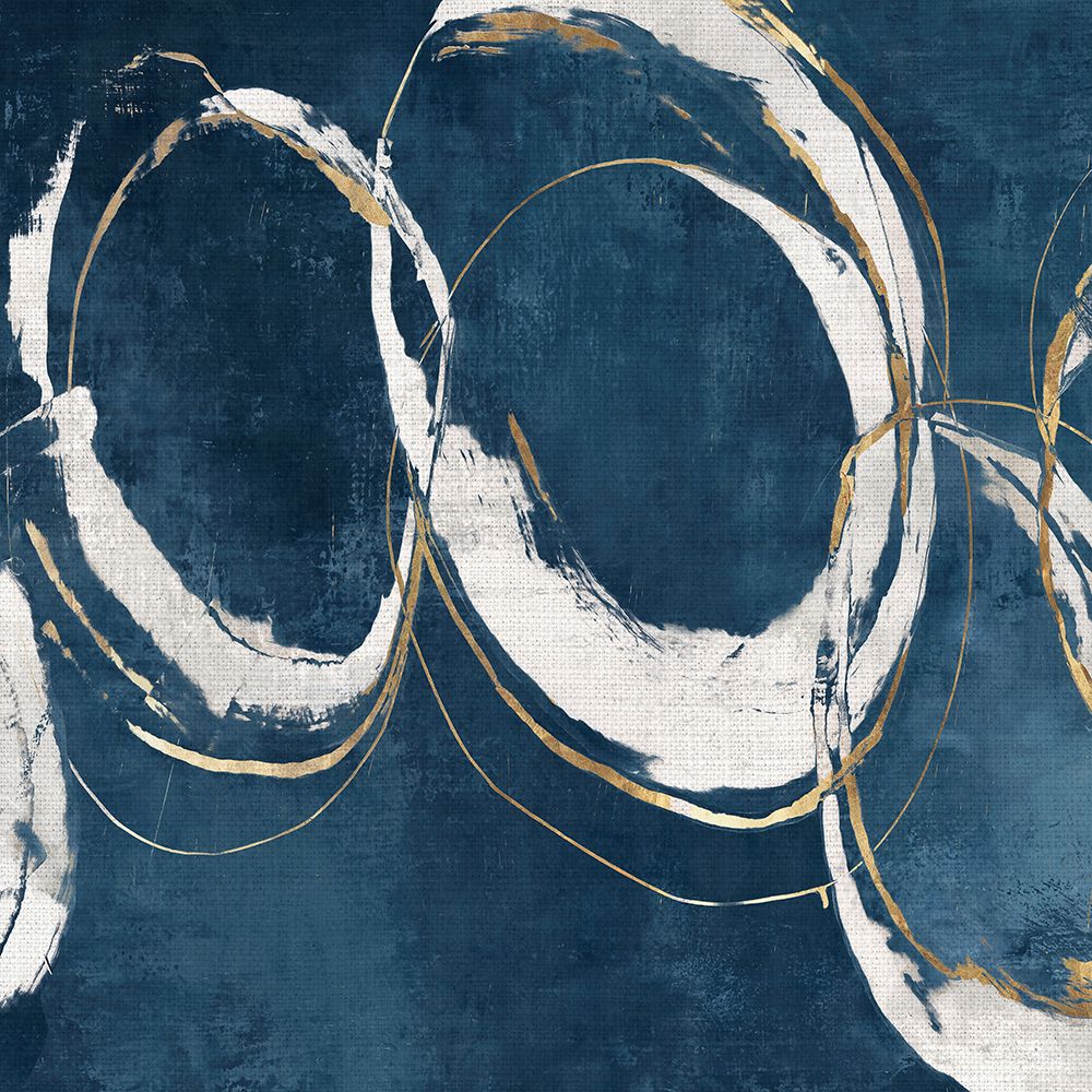 Abstract Blue Circles II art print by Emma Peal for $57.95 CAD