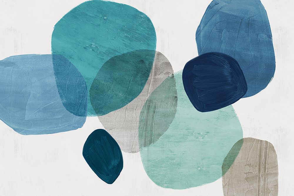 Blue Stone Pebbles I art print by Emma Peal for $57.95 CAD