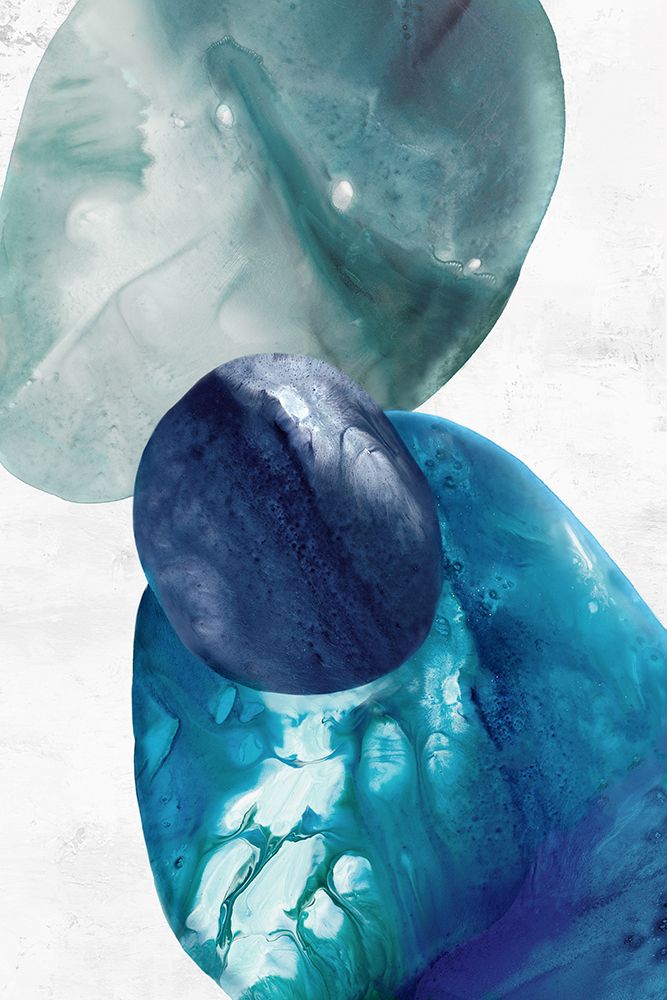 Organic Blue Rocks I art print by Emma Peal for $57.95 CAD
