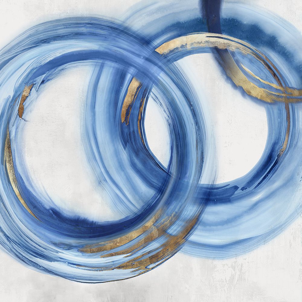 Blue Cosmic Cascade I art print by Emma Peal for $57.95 CAD