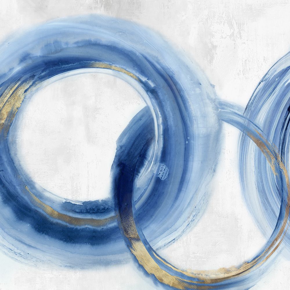 Blue Cosmic Cascade II art print by Emma Peal for $57.95 CAD