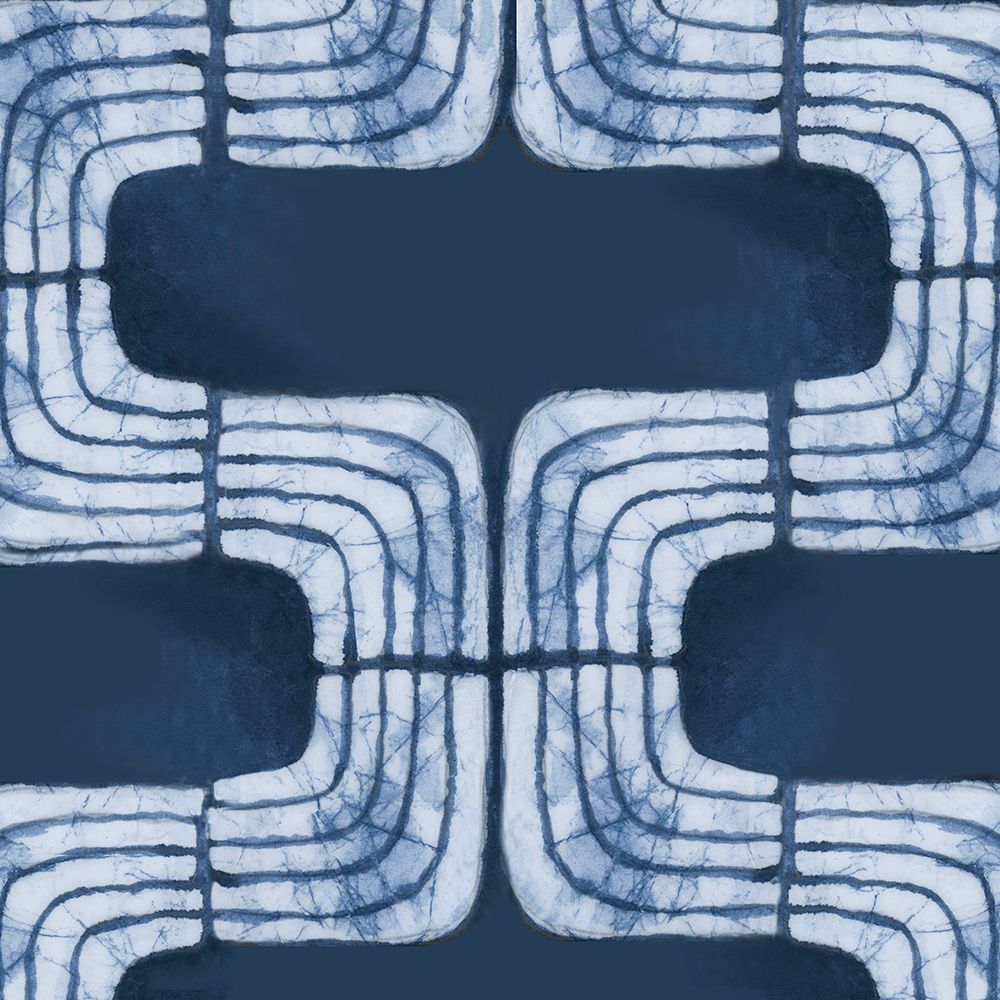 Blue Batik I art print by Emma Peal for $57.95 CAD