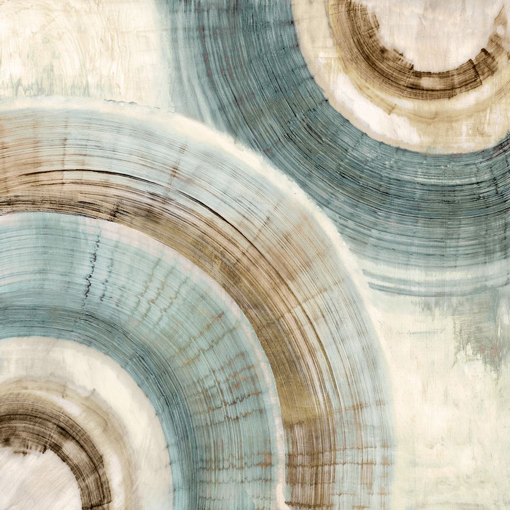 Textured Blue Circles art print by Emma Peal for $57.95 CAD