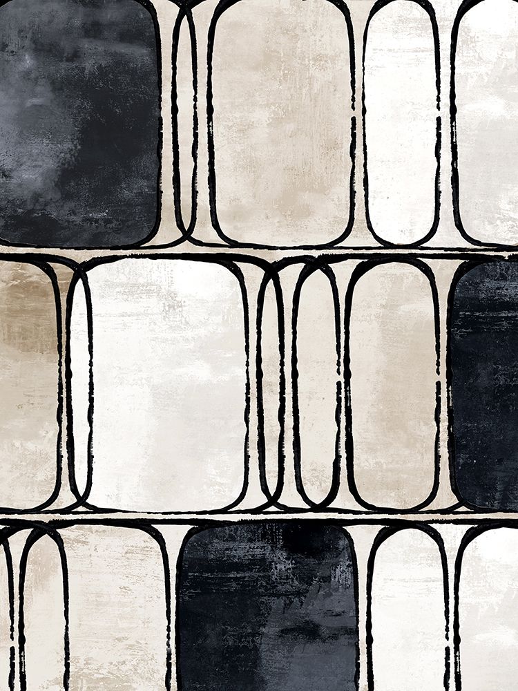 Monochrome Arches in Structured Harmony art print by Emma Peal for $57.95 CAD