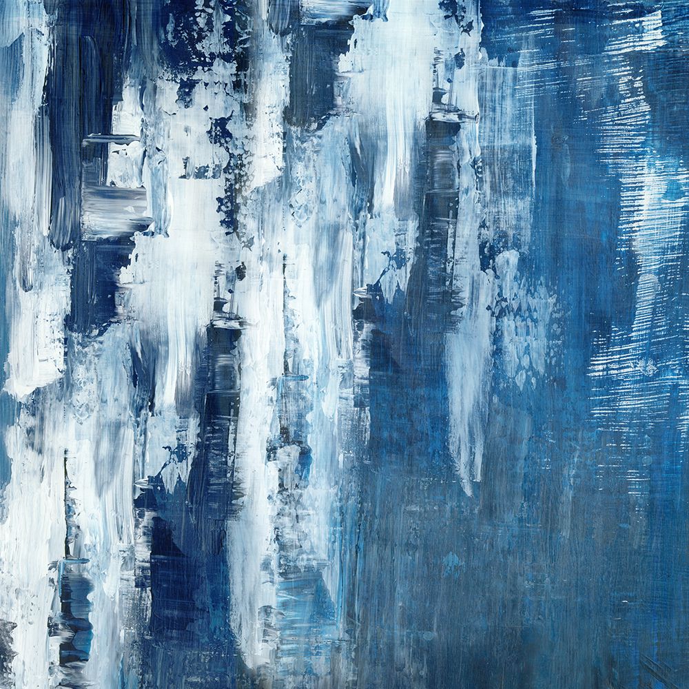 Frozen Cascade in Abstract Blue art print by Emma Peal for $57.95 CAD