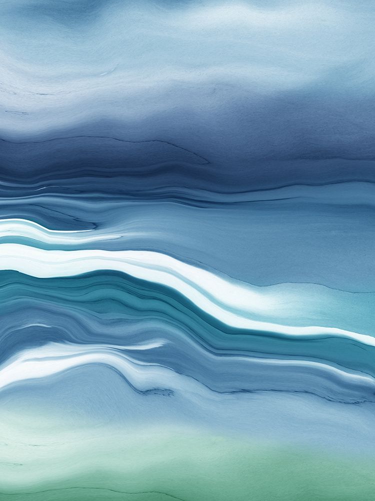 Coastal Waves and Misty Horizons art print by Emma Peal for $57.95 CAD