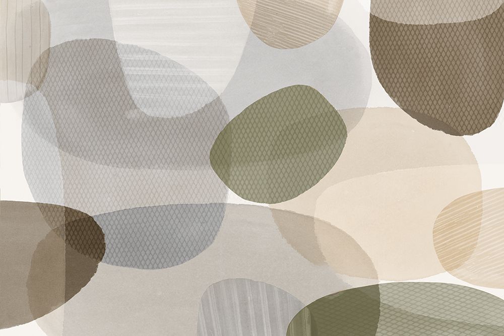 Earthy Overlapping Shapes Harmony art print by Emma Peal for $57.95 CAD