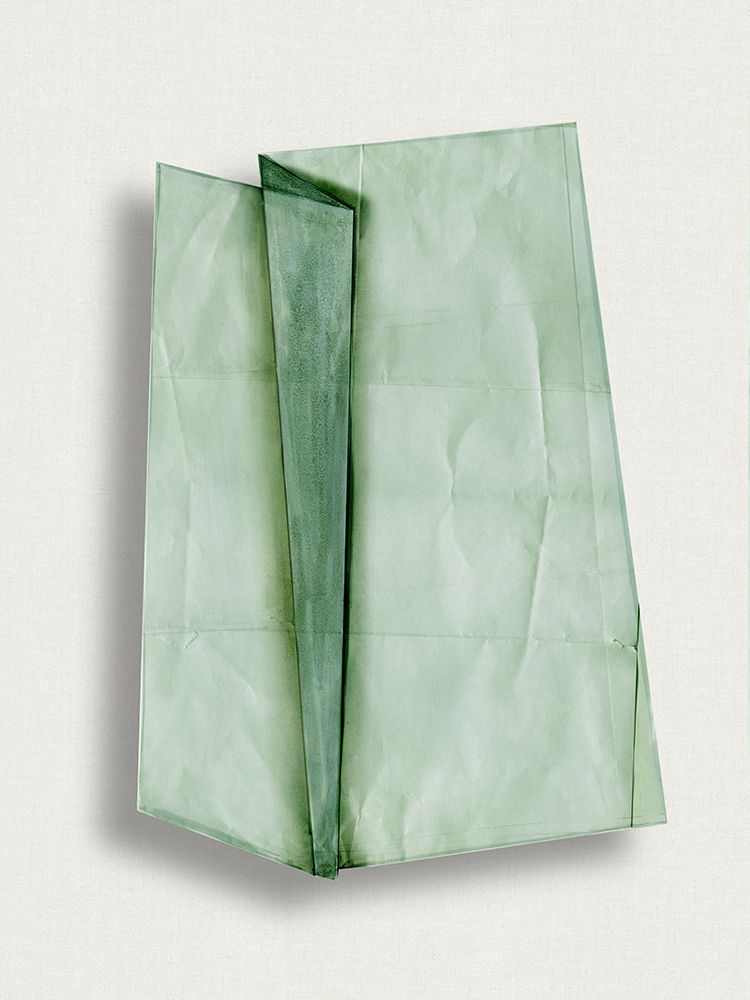 Folded Green Paper Bag art print by Emma Peal for $57.95 CAD