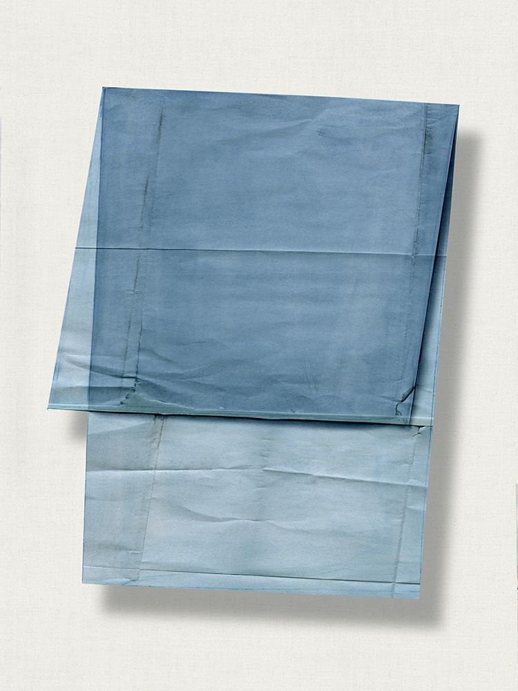 Folded Blue Fabric Composition art print by Emma Peal for $57.95 CAD
