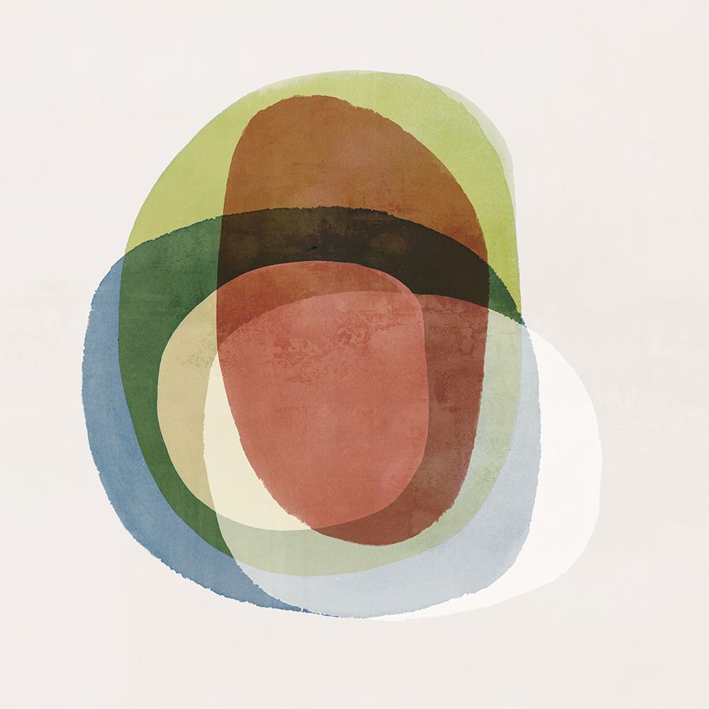 Overlapping Shapes in Soft Hues art print by Emma Peal for $57.95 CAD