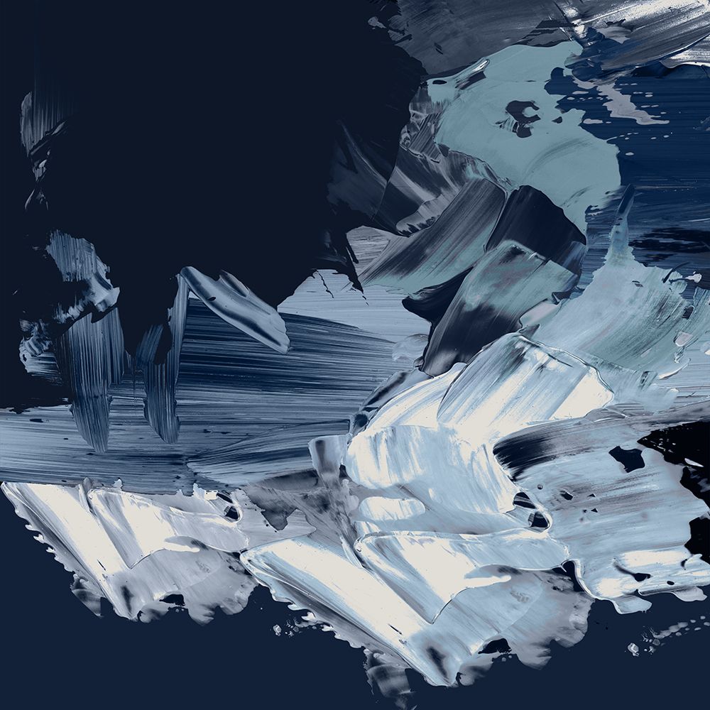 Brushstrokes of Midnight Blue art print by Emma Peal for $57.95 CAD
