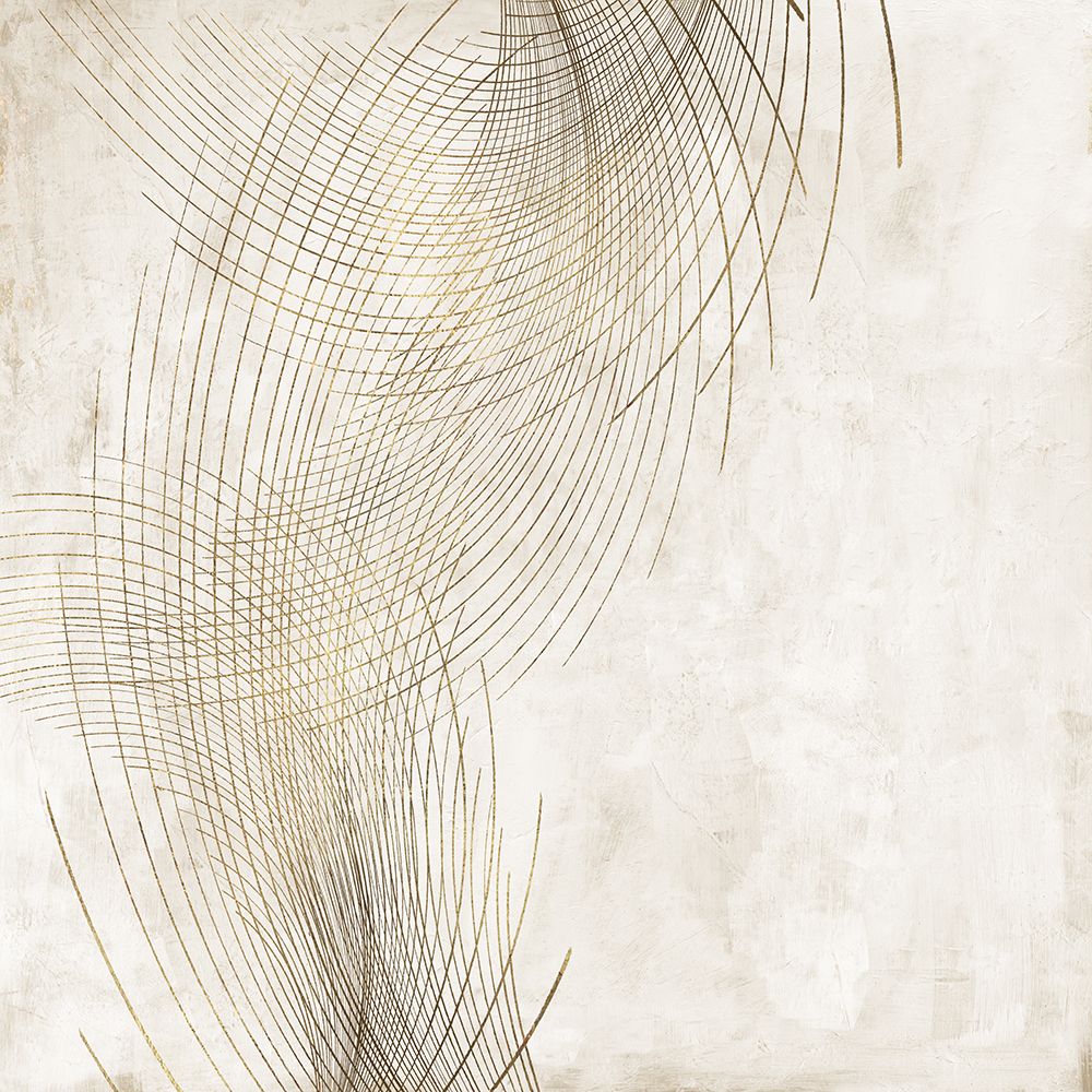 Swirling Golden Waves on Canvas art print by Emma Peal for $57.95 CAD