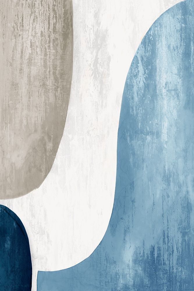 Curved Forms in Tranquil Blues III art print by Emma Peal for $57.95 CAD