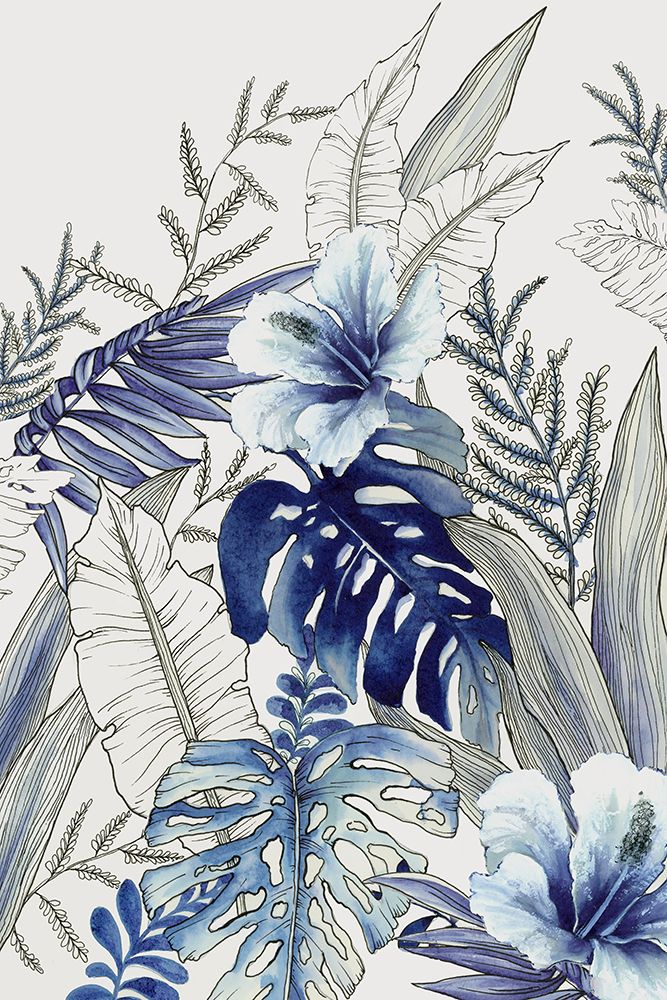 Blue Tropical Forest I art print by Alex Black for $57.95 CAD