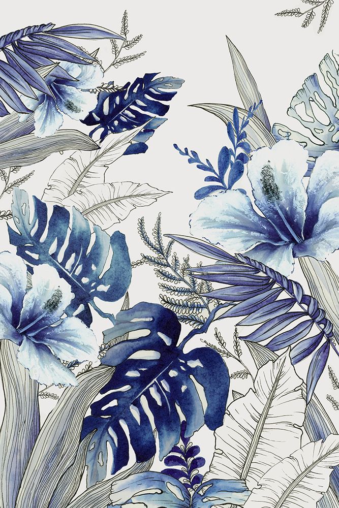 Blue Tropical Forest II art print by Alex Black for $57.95 CAD
