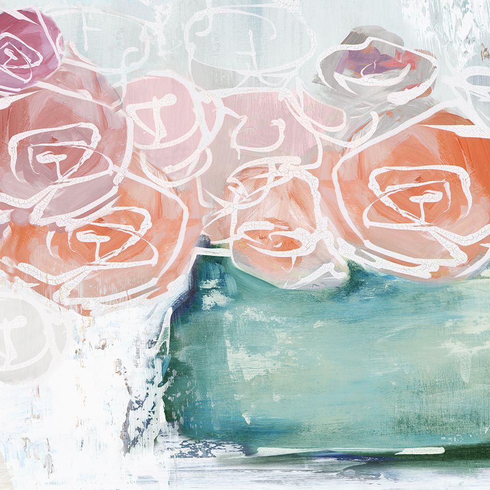Pink Flowers in Pot art print by Alex Black for $57.95 CAD