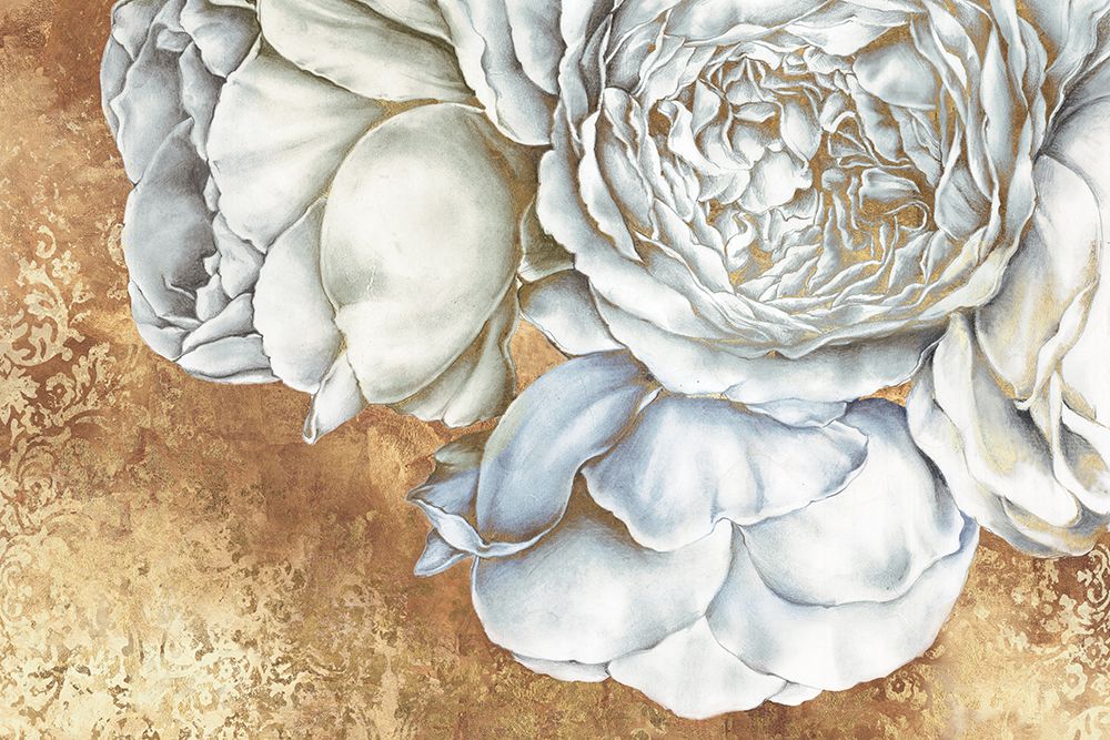 Golden Floral Damask art print by Alex Black for $57.95 CAD