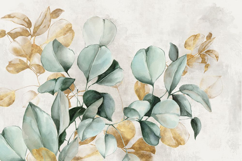 Golden Green Branches art print by Alex Black for $57.95 CAD