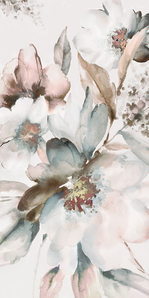 Watercolour Pink Florals I art print by Alex Black for $57.95 CAD