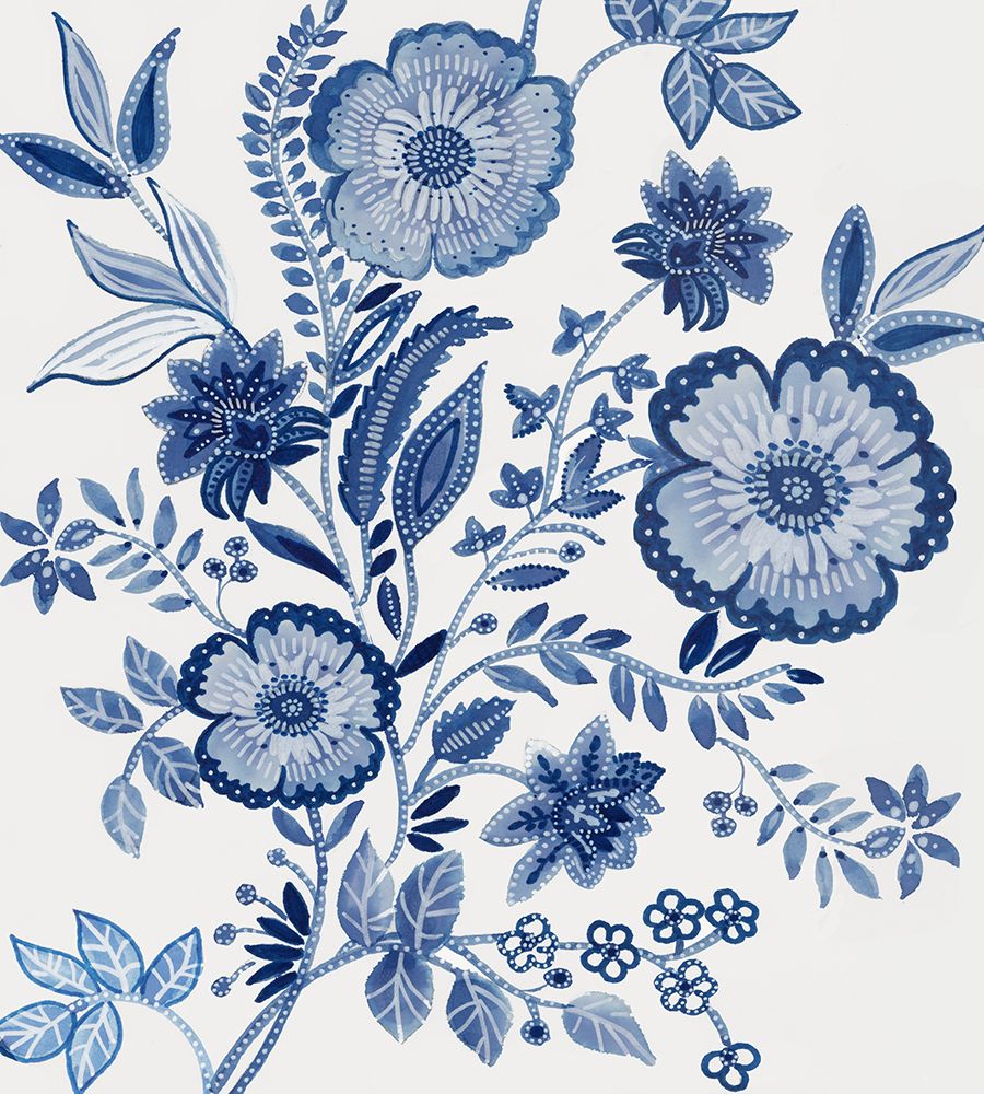Indigo Floral Patterns in Bloom art print by Alex Black for $57.95 CAD