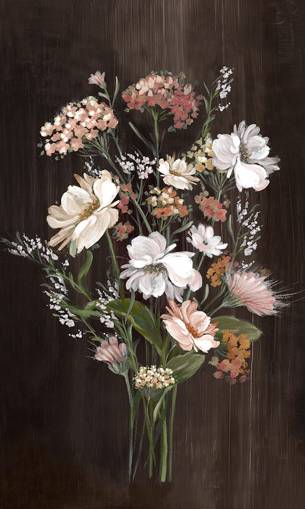 Gentle Blooms on Dark Canvas II art print by Alex Black for $57.95 CAD