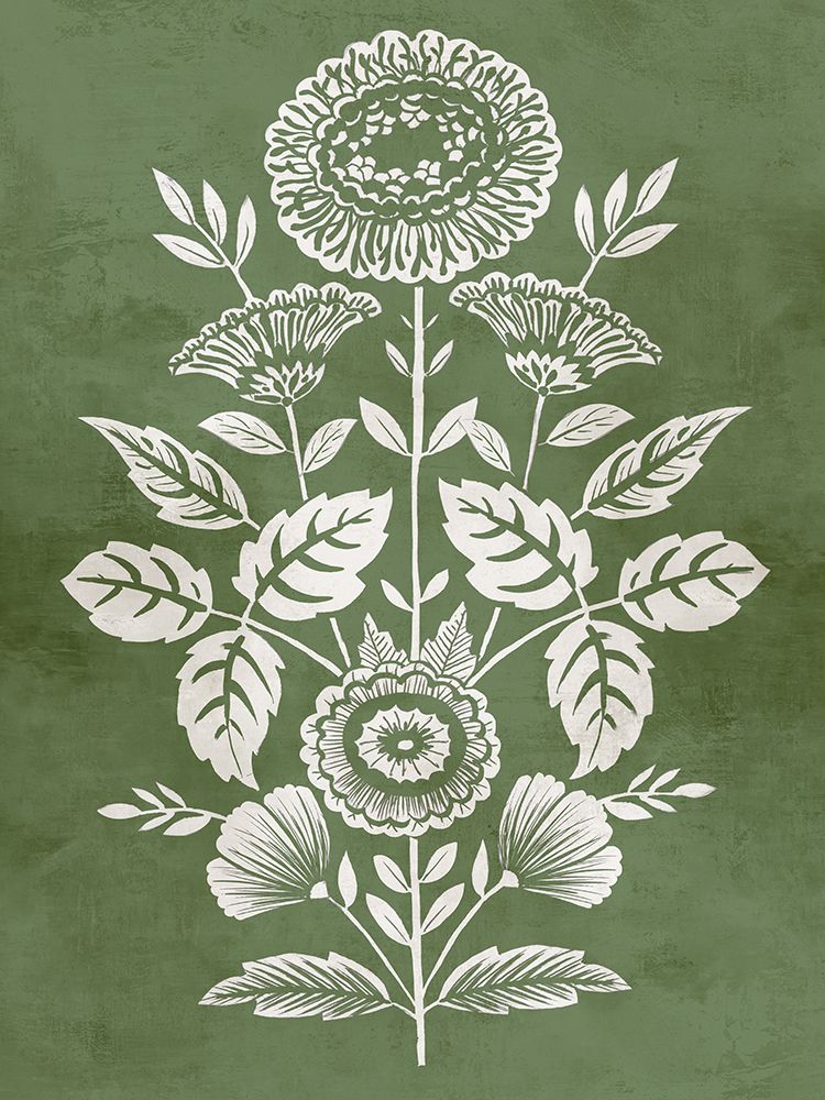 White Blossoms on Green Canvas art print by Alex Black for $57.95 CAD