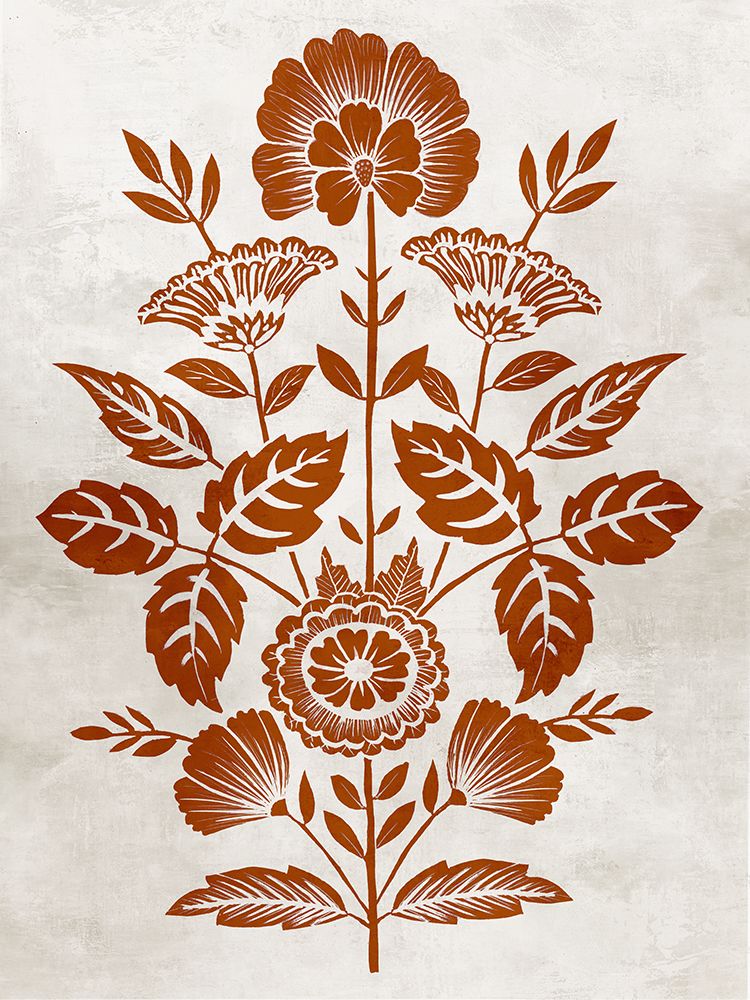 Floral Silhouette on Textured Canvas art print by Alex Black for $57.95 CAD