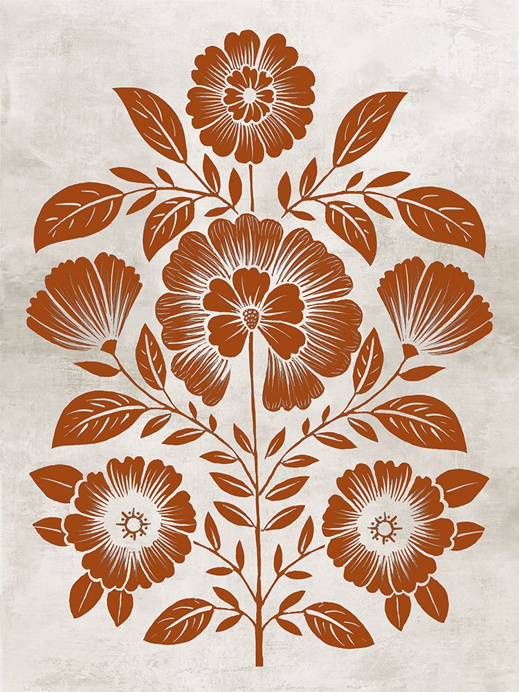 Floral Harmony on Textured Canvas art print by Alex Black for $57.95 CAD