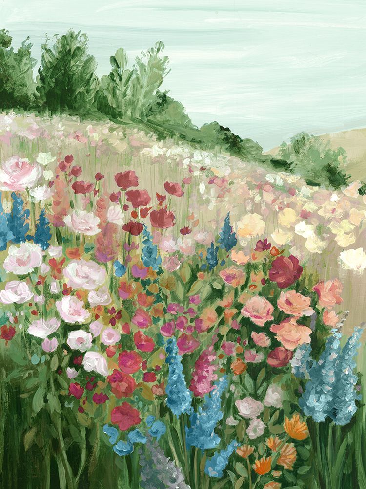 Colorful Blooms on Rolling Hill art print by Alex Black for $57.95 CAD