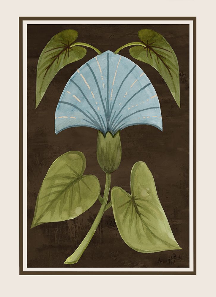 Blue Blossom with Green Leaves art print by Alex Black for $57.95 CAD