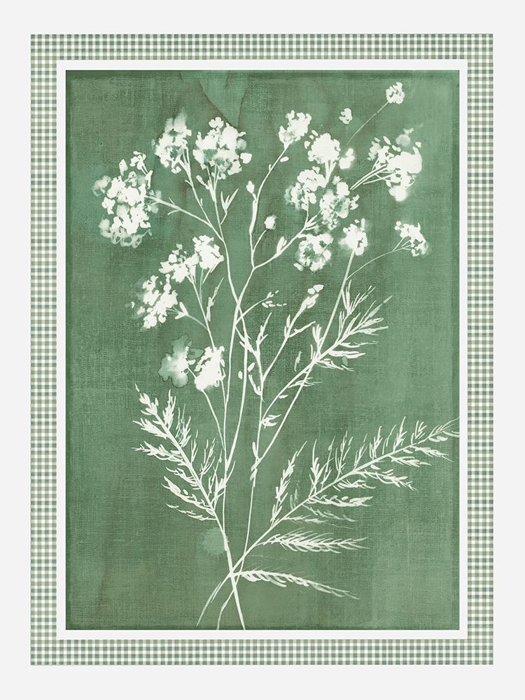 Delicate Botanical Silhouette on Green art print by Alex Black for $57.95 CAD