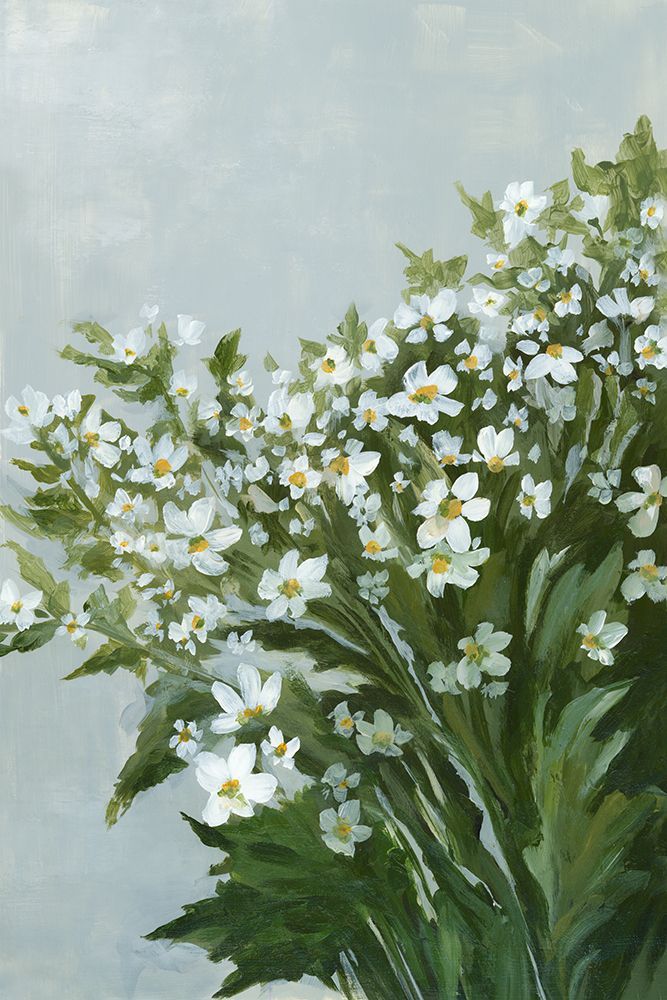 White Blossoms on Lush Green I art print by Alex Black for $57.95 CAD