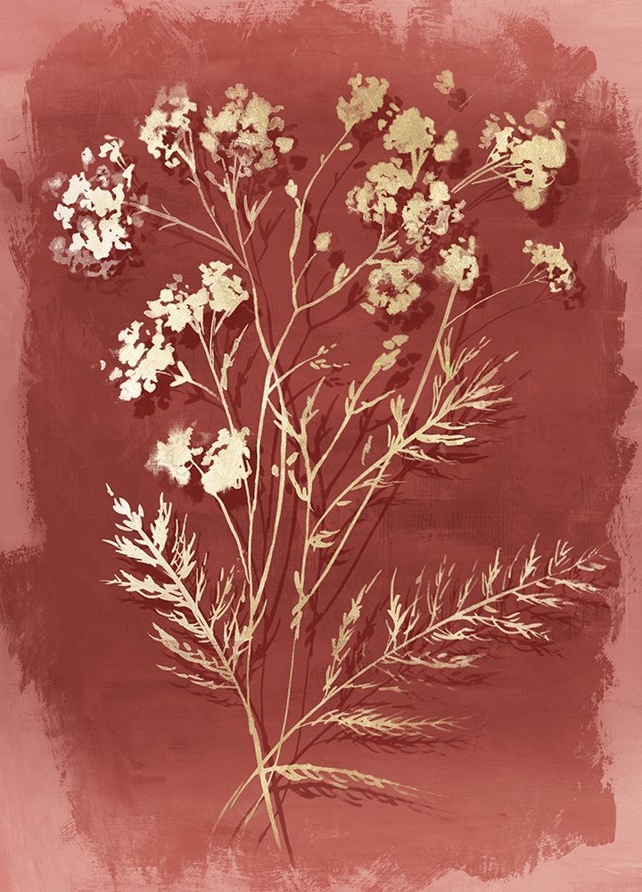 Golden Blossoms Against Earthy Canvas III art print by Alex Black for $57.95 CAD