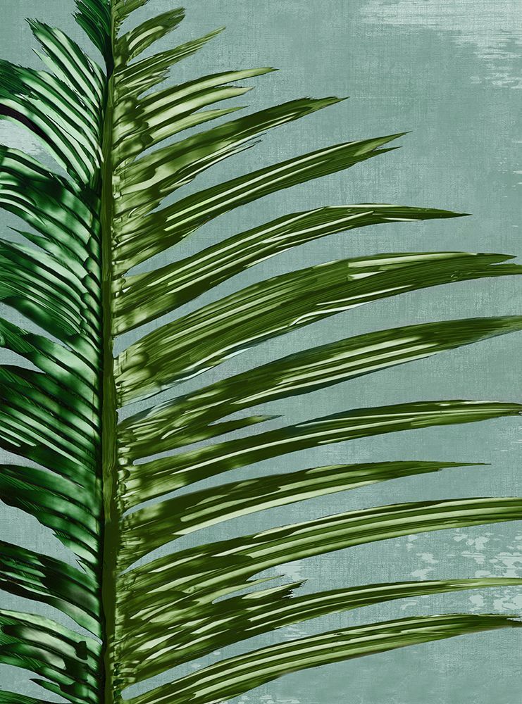 Leafy Green on Textured Blue II art print by Alex Black for $57.95 CAD