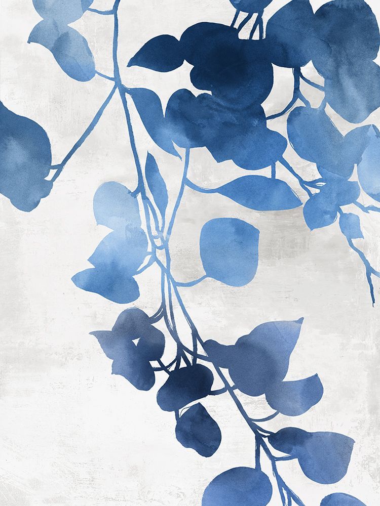Blue Silhouettes on White Canvas I art print by Alex Black for $57.95 CAD