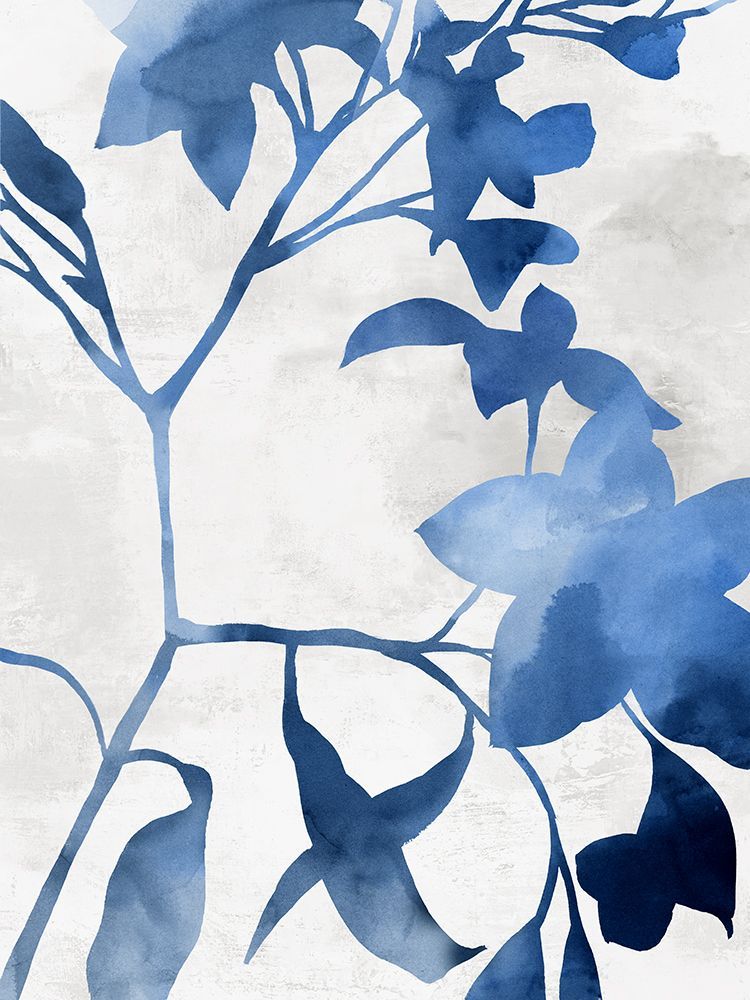 Blue Silhouettes on White Canvas II art print by Alex Black for $57.95 CAD