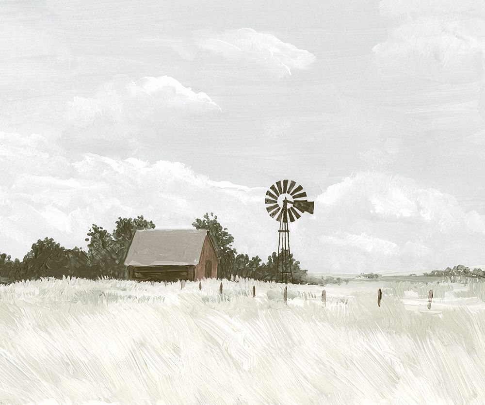 Quiet Farmstead Under Cloudy Skies art print by Errico And Slyp for $57.95 CAD