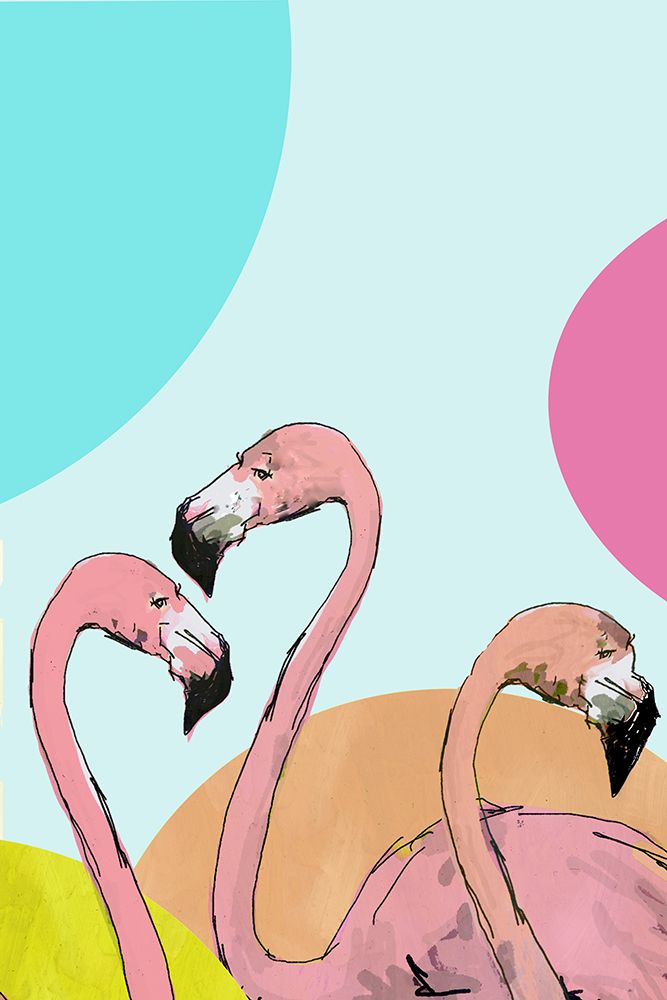 Pink Flamingos I art print by Project C for $57.95 CAD